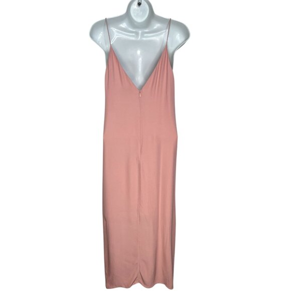 C/MEO Collective X Revolve Vivid Slip Dress Rosewood Pink Satin Midi Medium - Picture 9 of 11